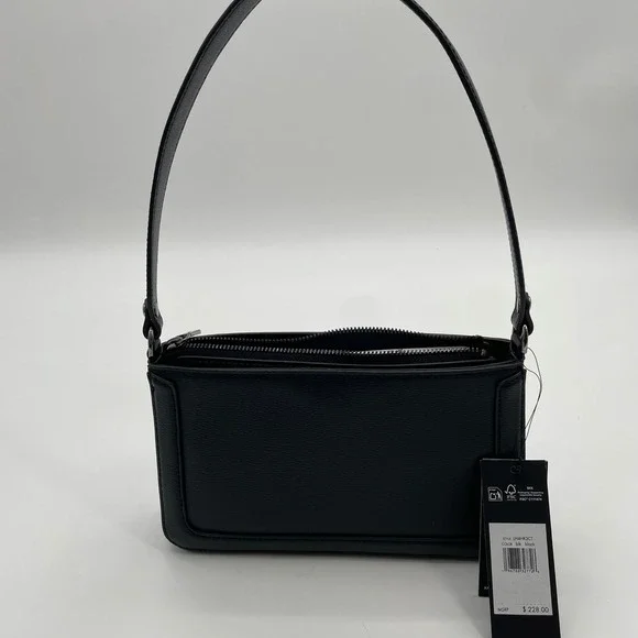 NWT Karl Lagerfeld Paris Black Leather Shoulder Bag MSRP $228 Style LH4HR3 Y2K - Picture 8 of 13